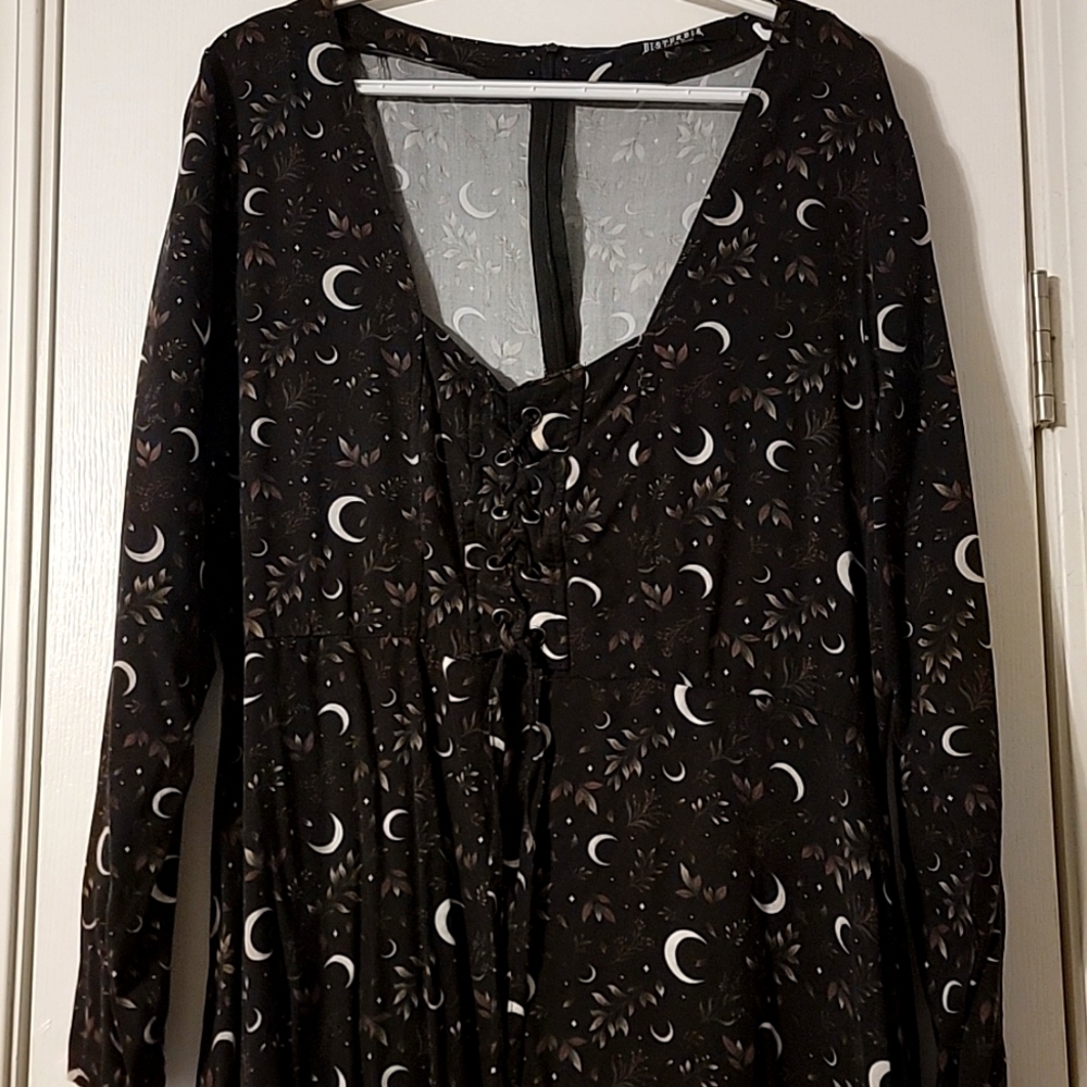 Sickle moon corset midi dress